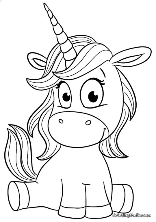 Jednorożec na linie - Kolorowanka