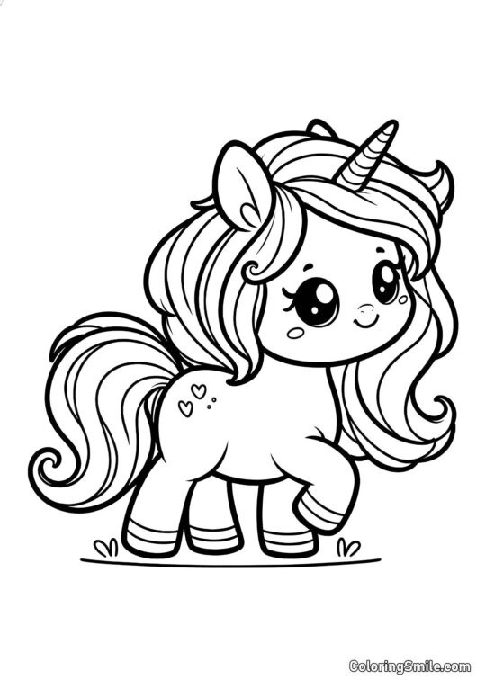 Uroczy jednorożec - Kolorowanka