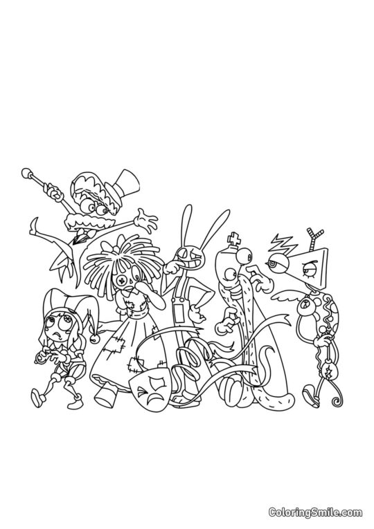 Niesamowity Cyfrowy Krąg - Kolorowanka