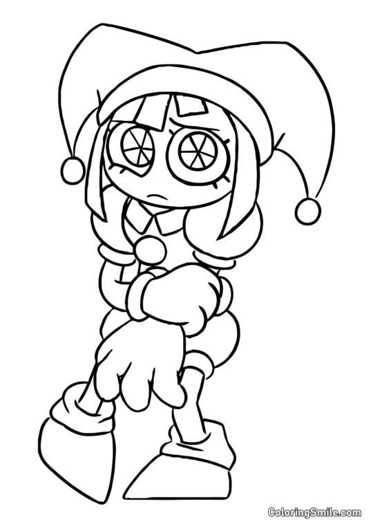 Pomni – Nowicjusz w Cyfrowym Kręgu - Kolorowanka