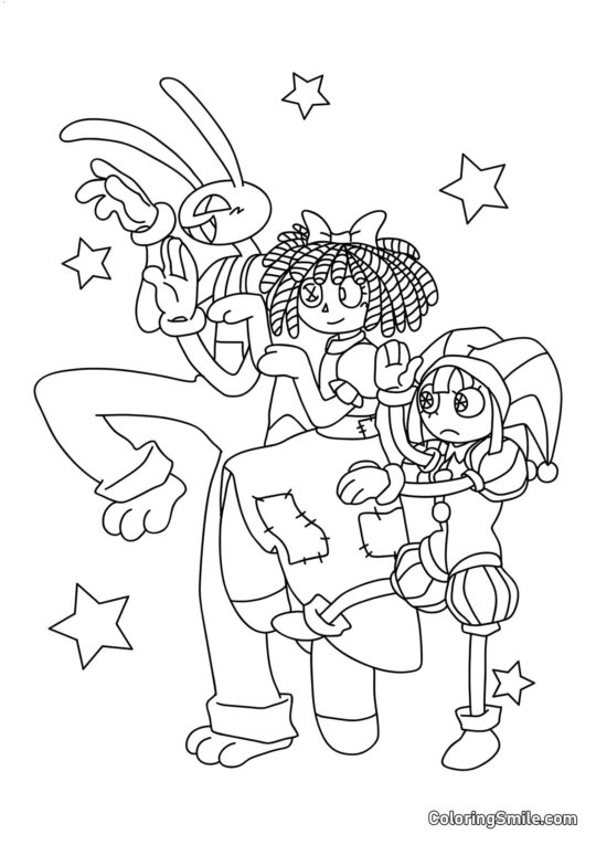 Jacks, Ragata i Pomni - Kolorowanka