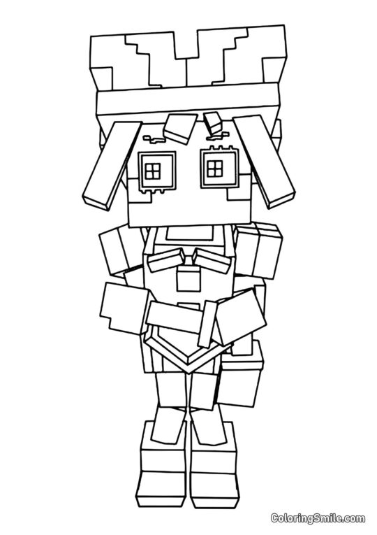 Pomni w stylu Maynkraft - Kolorowanka