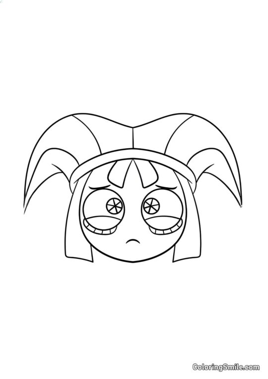 Portret Pomni - Kolorowanka