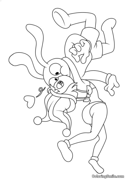 Pomni świętuje Jacks - Kolorowanka