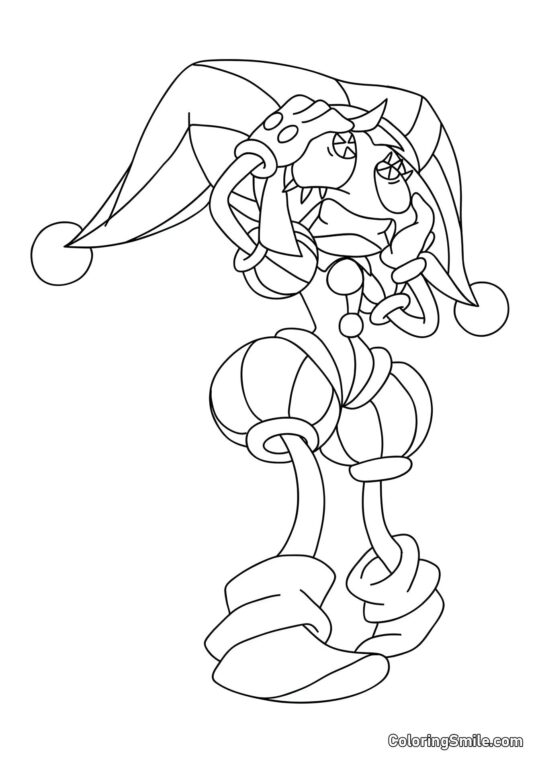 Napugannaya Pomni - Kolorowanka