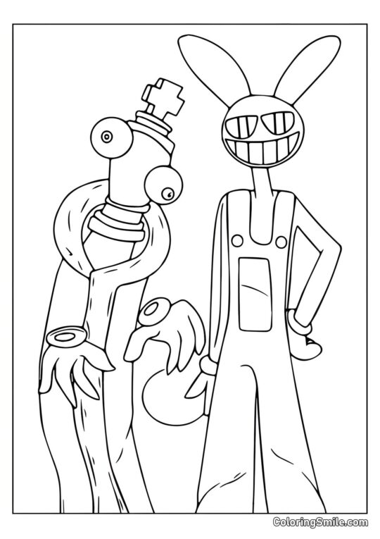 Koral i Jacks z Cyfrowego Kręgu - Kolorowanka