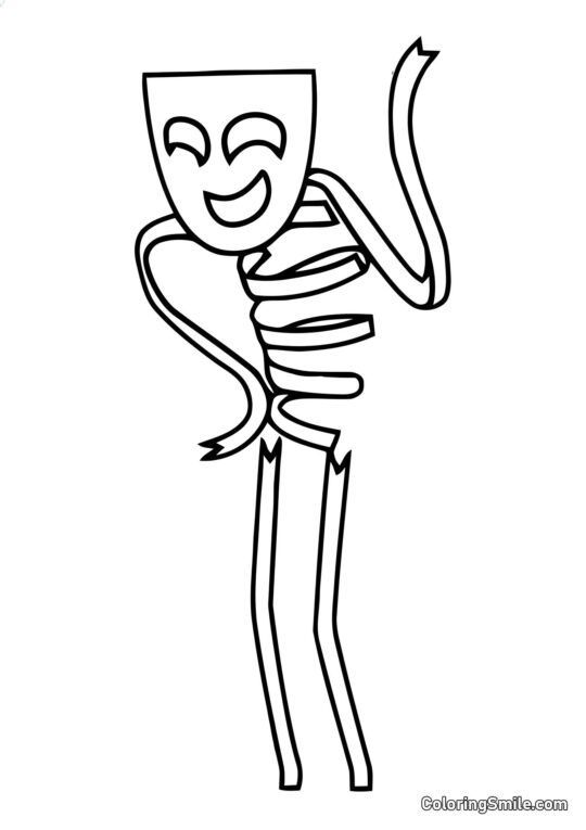 Gangl robi gest ręką - Kolorowanka