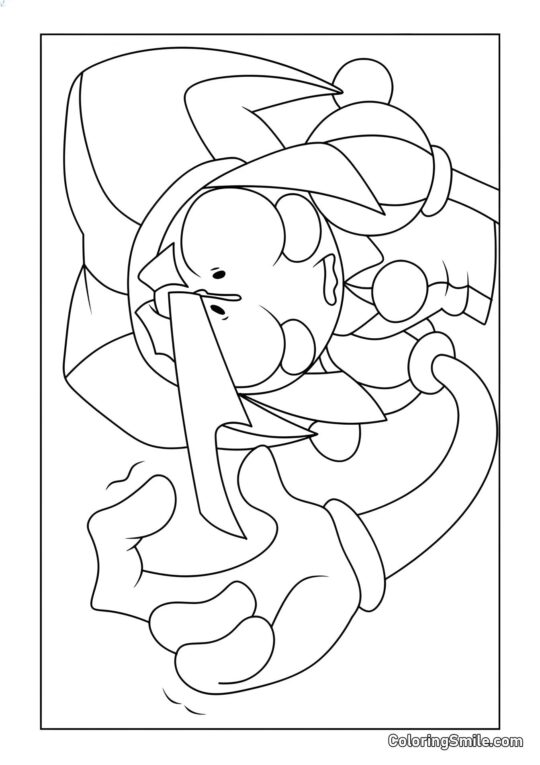 Pomni z nożem w głowie - Kolorowanka