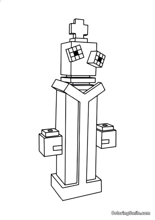 Koral w stylu Maynkraft - Kolorowanka