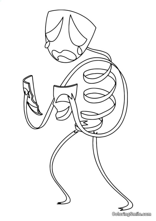 Gangl płacze nad maską Slam - Kolorowanka