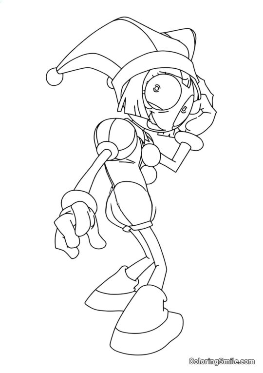 Pomni z jadowitym uśmiechem - Kolorowanka