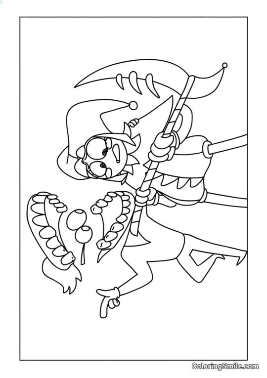 Keyn i Pomni z kotem - Kolorowanka