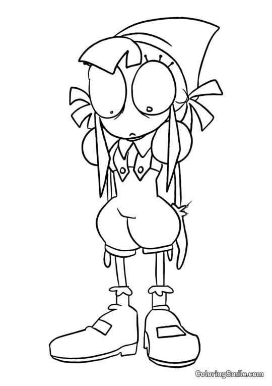 Pomni w czerwonym płaszczu - Kolorowanka