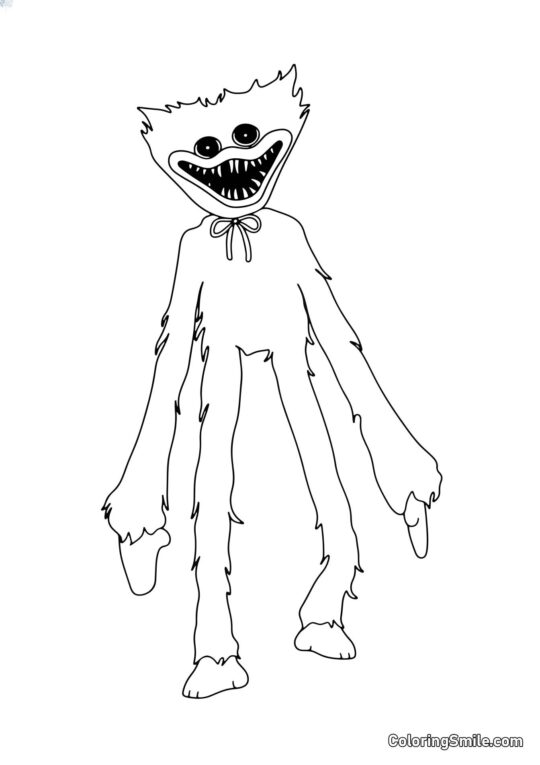 Uroczy potwór Huggy Wuggy Uroczy potwór Huggy Wuggy - Kolorowanka