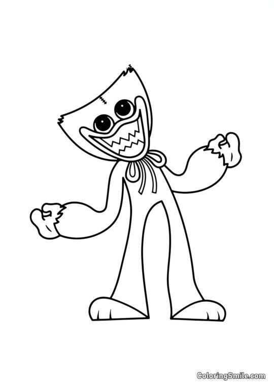 Huggy Wuggy niebieski olbrzym Huggy Wuggy niebieski olbrzym - Kolorowanka