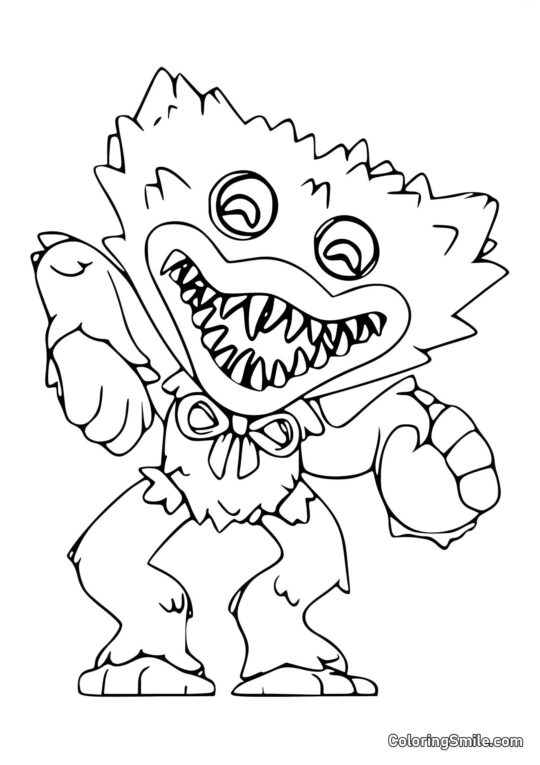 Figlarny Huggy Wuggy Figlarny Huggy Wuggy - Kolorowanka