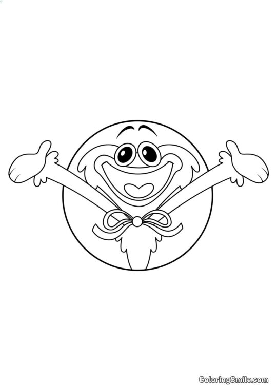 Huggy Wuggy z otwartymi ramionami Huggy Wuggy z otwartymi ramionami - Kolorowanka