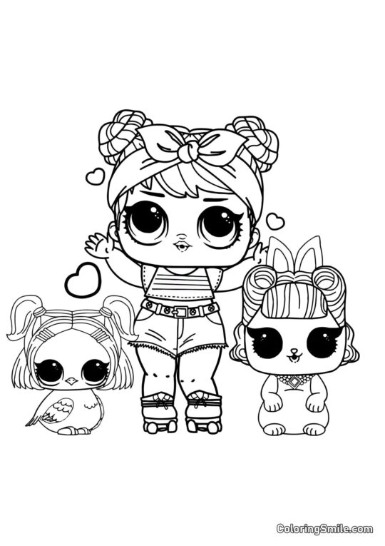 LOL pupil lalki - Kolorowanka