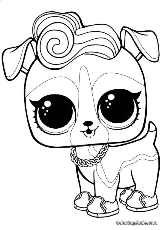 LOL pupil szczeniak DJ K9 - Kolorowanka