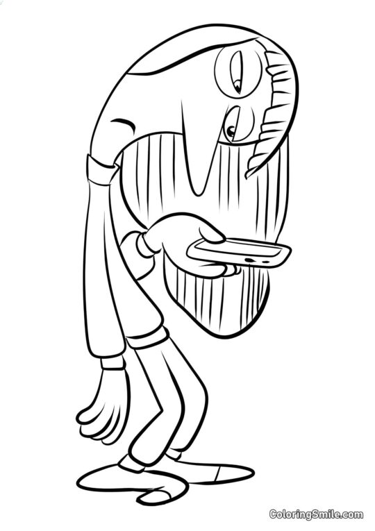 Emocja Smutku z pilotem zdalnym Emocja Smutku z pilotem zdalnym - Kolorowanka