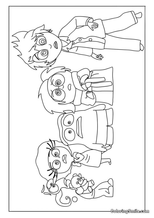 Emocje Riley obudziły się w alarmie Emocje Riley obudziły się w alarmie - Kolorowanka