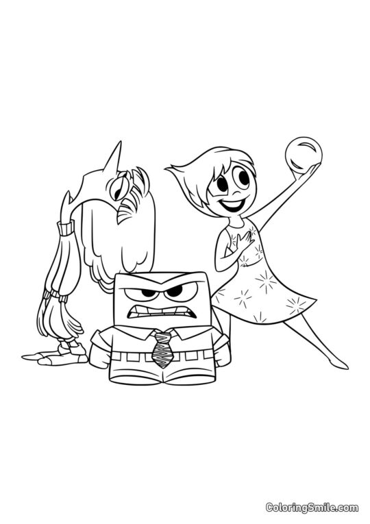 Emocje Smutku, Złości i Radości Emocje Smutku, Złości i Radości - Kolorowanka