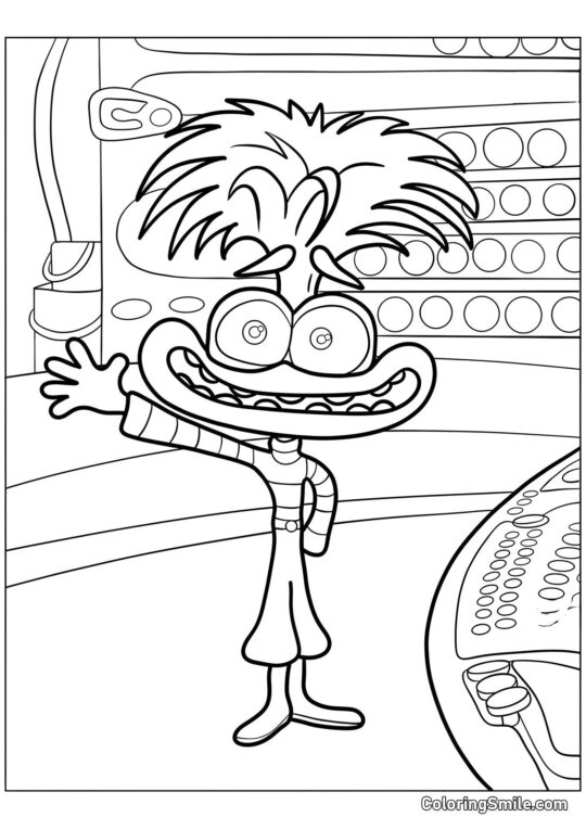 Niepokój przy panelu sterującym emocjami Niepokój przy panelu sterującym emocjami - Kolorowanka