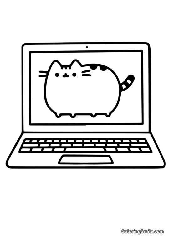 Pusheen kot notatnik - Kolorowanka