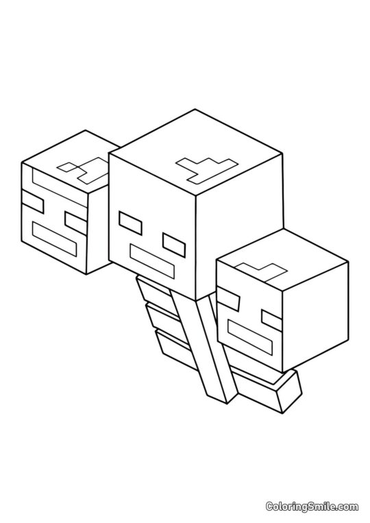 Wither z Minecrafta - Kolorowanka
