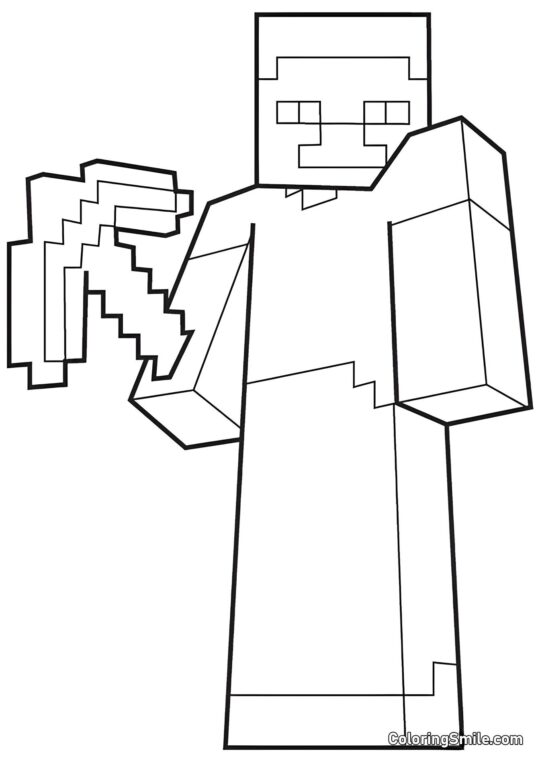 Gracz z Kilofem - Kolorowanka