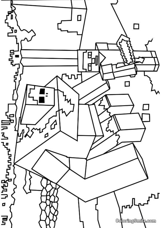 Robot i Steve - Kolorowanka