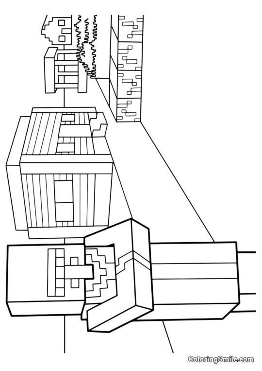 Mieszkaniec Wioski z Minecrafta - Kolorowanka