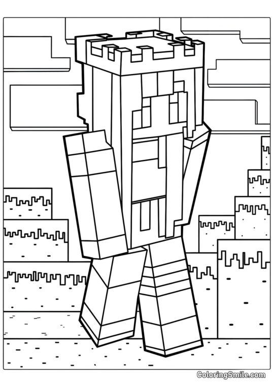 To jest Alice w Stylu Minecrafta - Kolorowanka