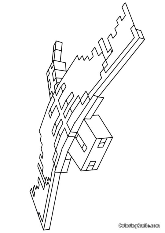 Fantom z Minecrafta - Kolorowanka