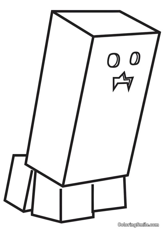 Zielony Creeper - Kolorowanka