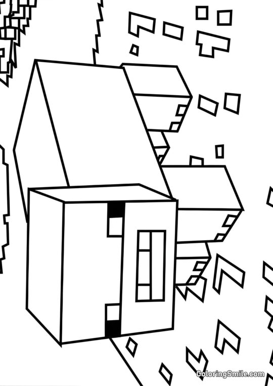 Świnia z Minecrafta - Kolorowanka