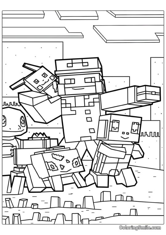 Pokemony w Stylu Minecrafta - Kolorowanka