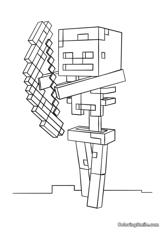 Szkielet z Łukiem - Kolorowanka