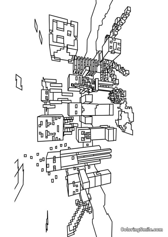 Mobki z Minecrafta - Kolorowanka