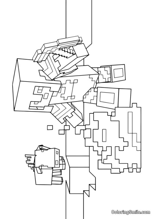 Steve Przyszykował Ognisko - Kolorowanka