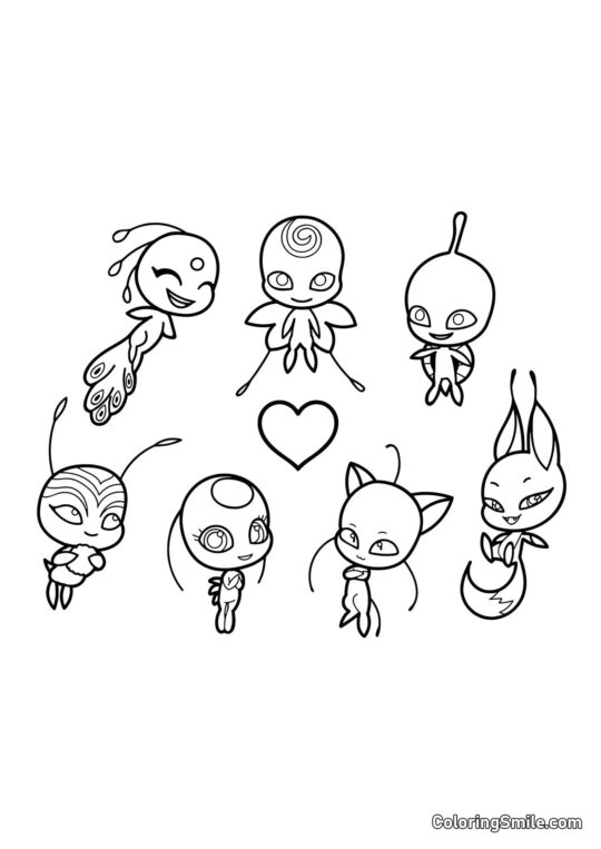 Wiele różnych Kwami Wiele różnych Kwami - Kolorowanka