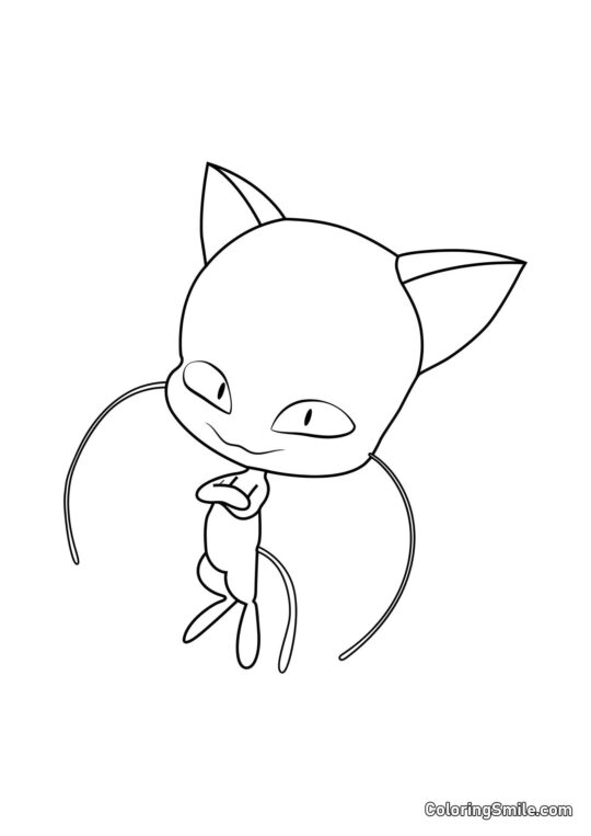 Plagg — Kwami zniszczenia Plagg — Kwami zniszczenia - Kolorowanka