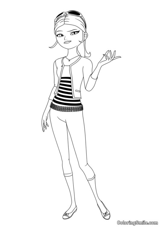 Chloe Bourgeois w pełnej długości Chloe Bourgeois w pełnej długości - Kolorowanka