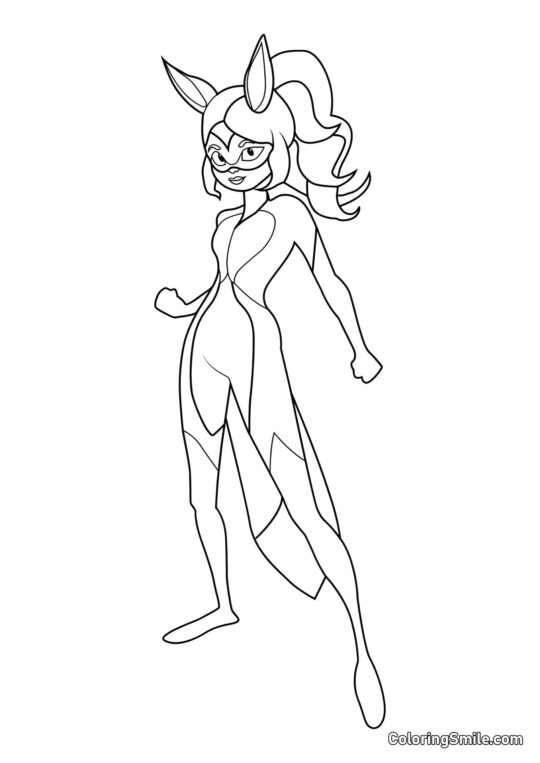 Rena Rouge w pełnej długości Rena Rouge w pełnej długości - Kolorowanka