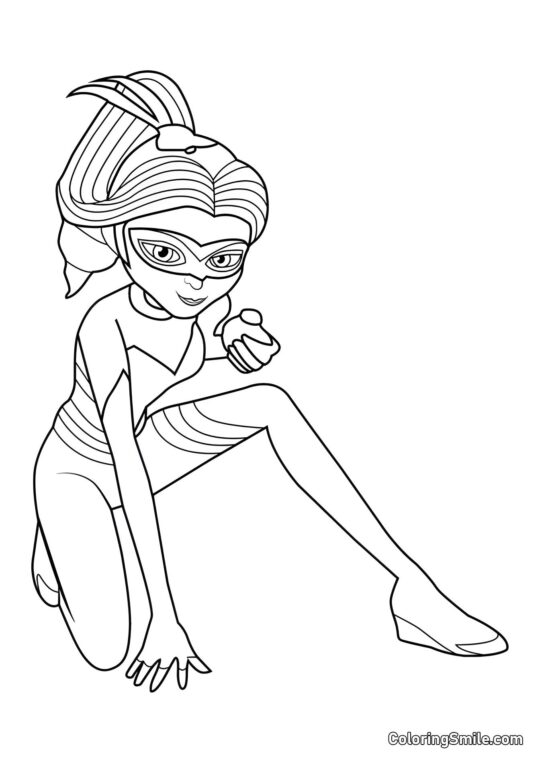 Chloe jako Królowa Pszczoła Chloe jako Królowa Pszczoła - Kolorowanka