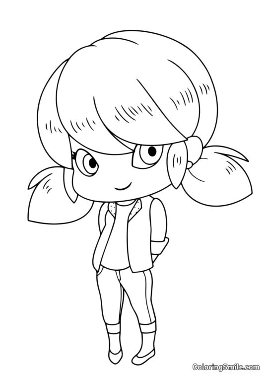 Mała Marinette Dupain-Cheng Mała Marinette Dupain-Cheng - Kolorowanka