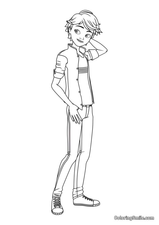 Przystojny Adrien Agreste Przystojny Adrien Agreste - Kolorowanka