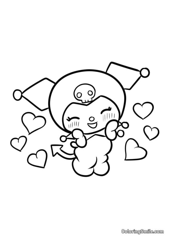 Nieśmiały Zając Kuromi Nieśmiały Zając Kuromi - Kolorowanka