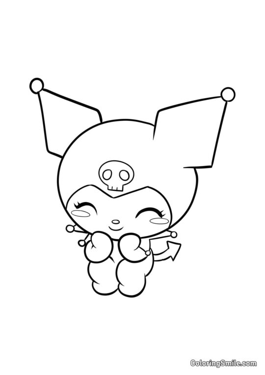 Kuromi Zawstydzona Kuromi Zawstydzona - Kolorowanka