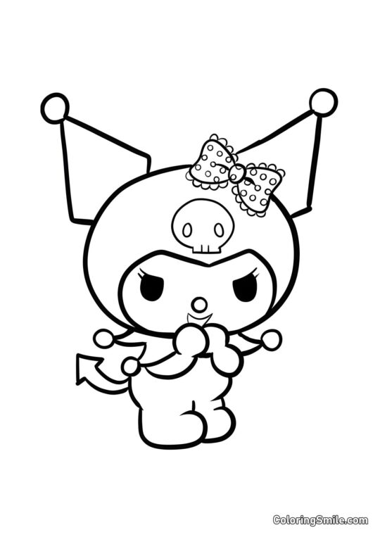 Kuromi z Kokardą Kuromi z Kokardą - Kolorowanka